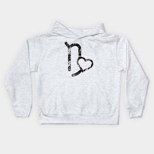 Heart Capricorn Kids Hoodie by CoreyUnlimited